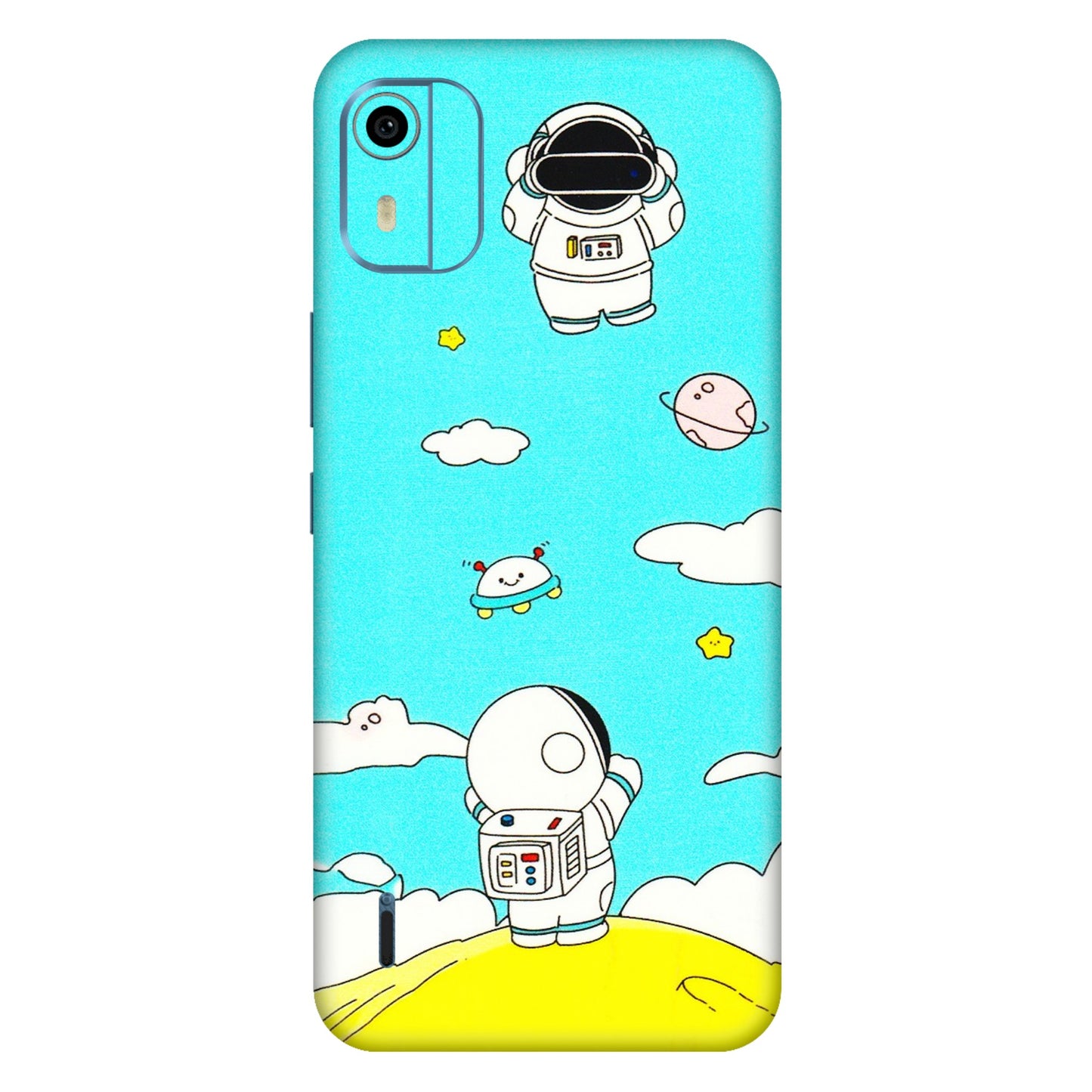 HMD NOKIA Phone Skins (All Models) - Blue Skies Astro Float - 3D Embossed Finish (L-230) HMD Nokia C12 Pro