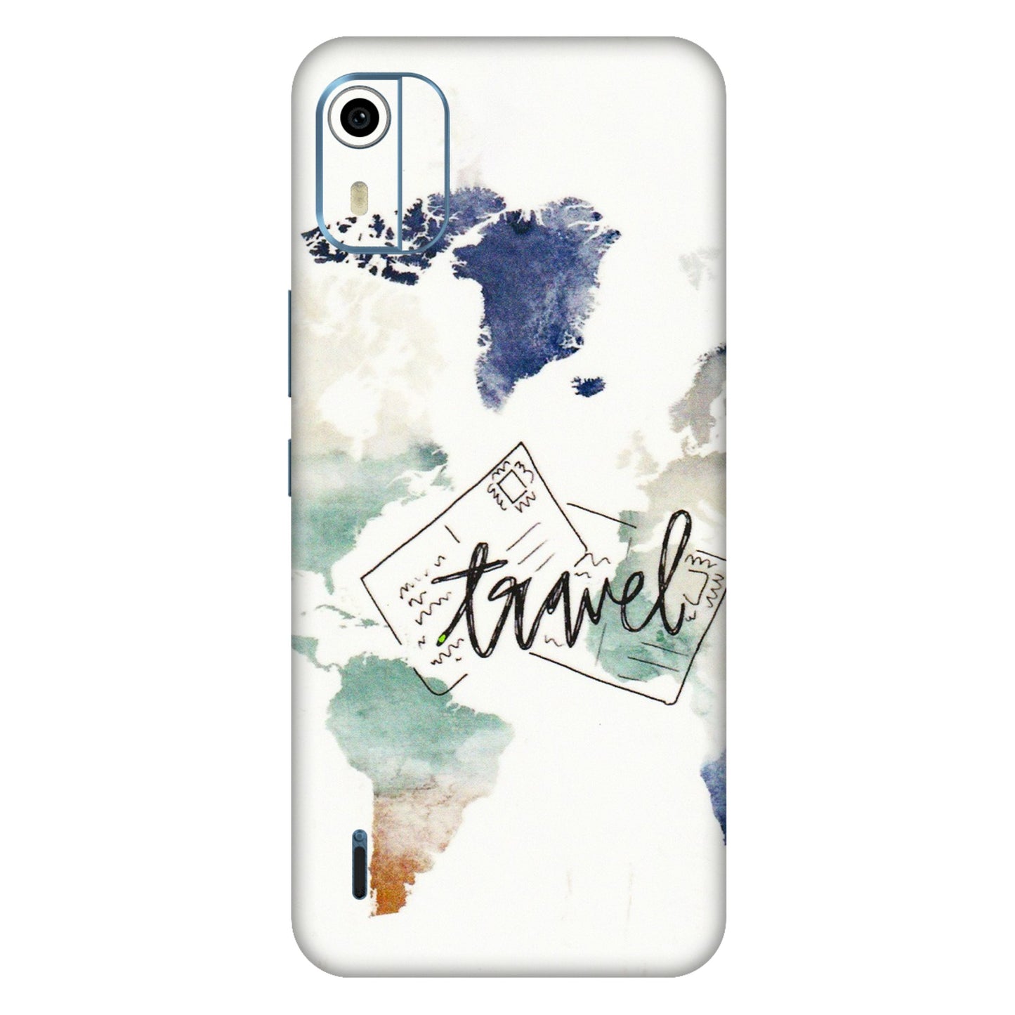 HMD NOKIA Phone Skins (All Models) - Travel The World - 3D Embossed Finish (L-232) HMD Nokia C12 Pro
