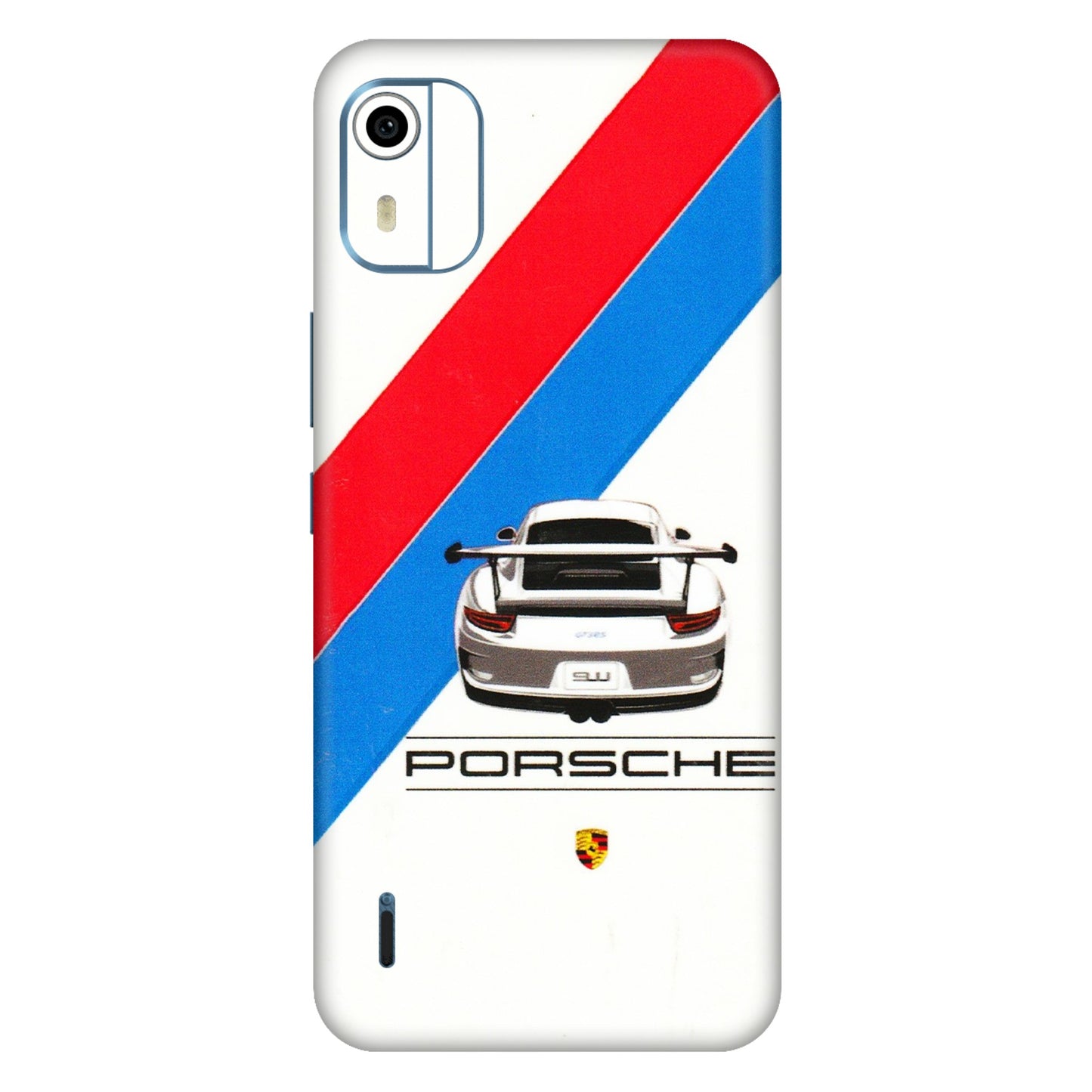 HMD NOKIA Phone Skins (All Models) - Porche Car Sober Logo - 3D Embossed Finish (L-248) HMD Nokia C12 Pro