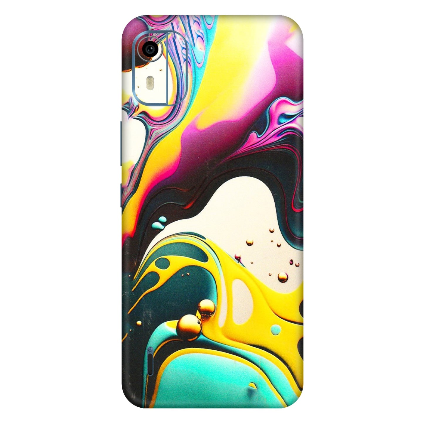 HMD NOKIA Phone Skins (All Models) - Multicolor Abstract pattern - 3D Embossed Finish (L-254) HMD Nokia C12 Pro