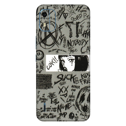 HMD NOKIA Phone Skins (All Models) - Never Have Love Anime - 3D Embossed Finish (L-260) HMD Nokia C12 Pro