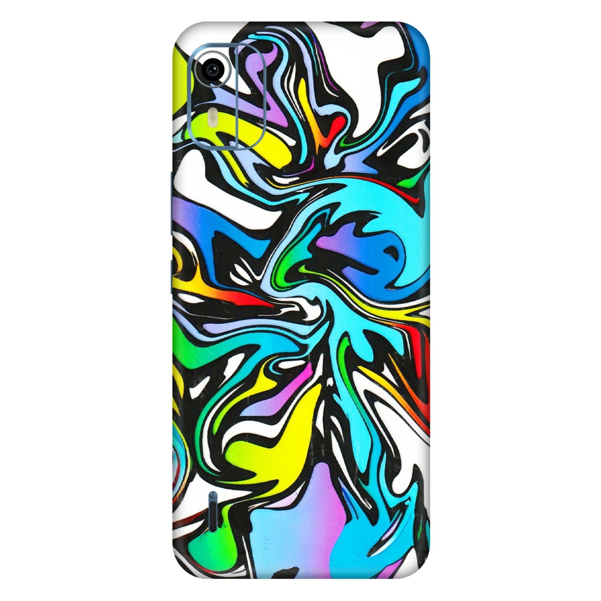 HMD NOKIA Phone Skins (All Models) - Abstract Colour Paints - 3D Embossed Finish (L-271) HMD Nokia C12 Pro
