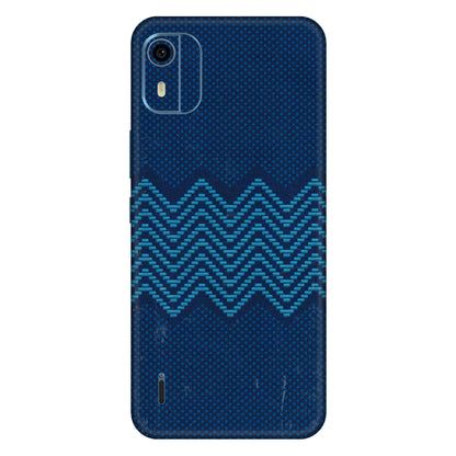 HMD NOKIA Phone Skins (All Models) - Blue Sober Waves - 3D Embossed Finish (L-306) HMD Nokia C12 Pro