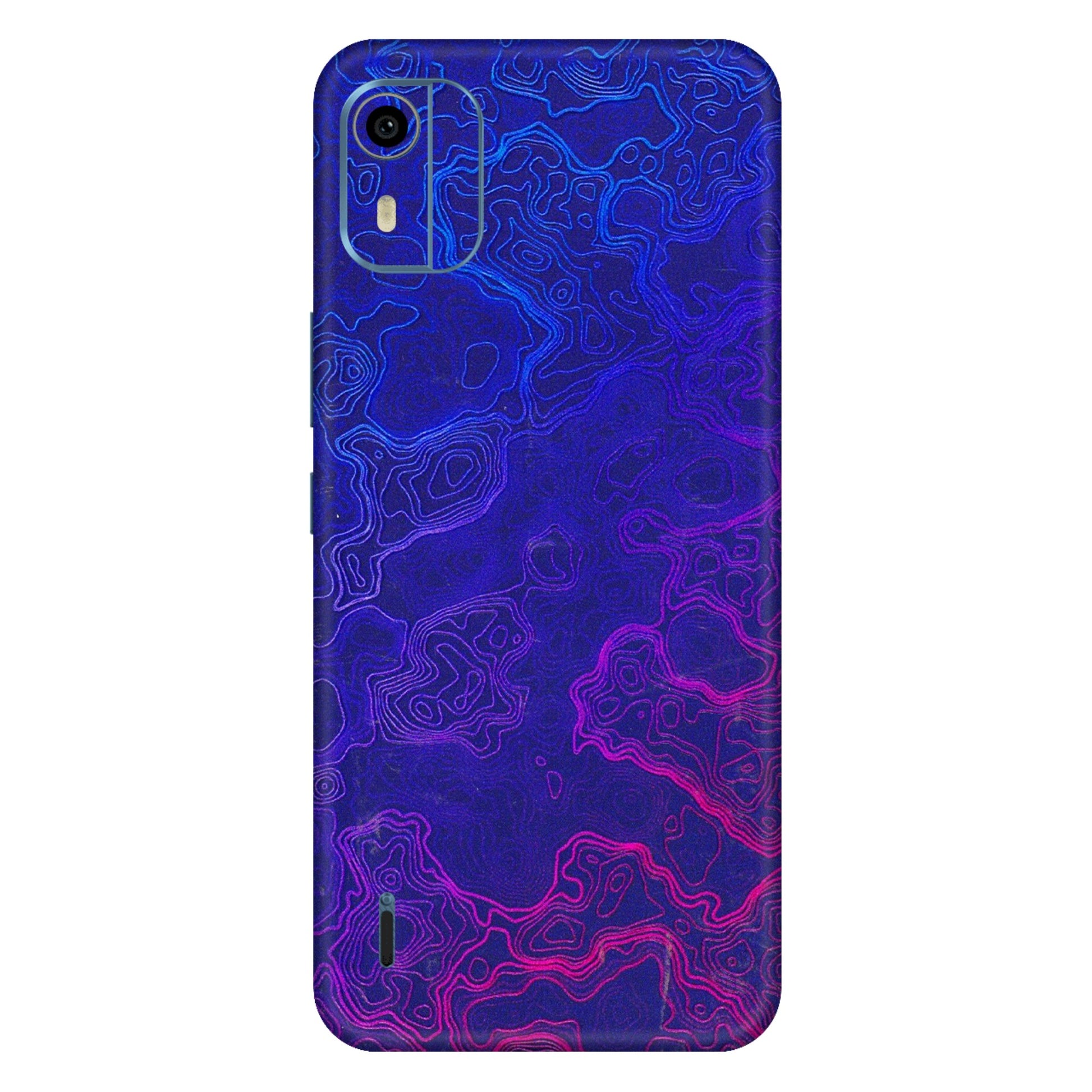 HMD NOKIA Phone Skins (All Models) - Purple Ripples Swirl - 3D Embossed Finish (L-314) HMD Nokia C12 Pro
