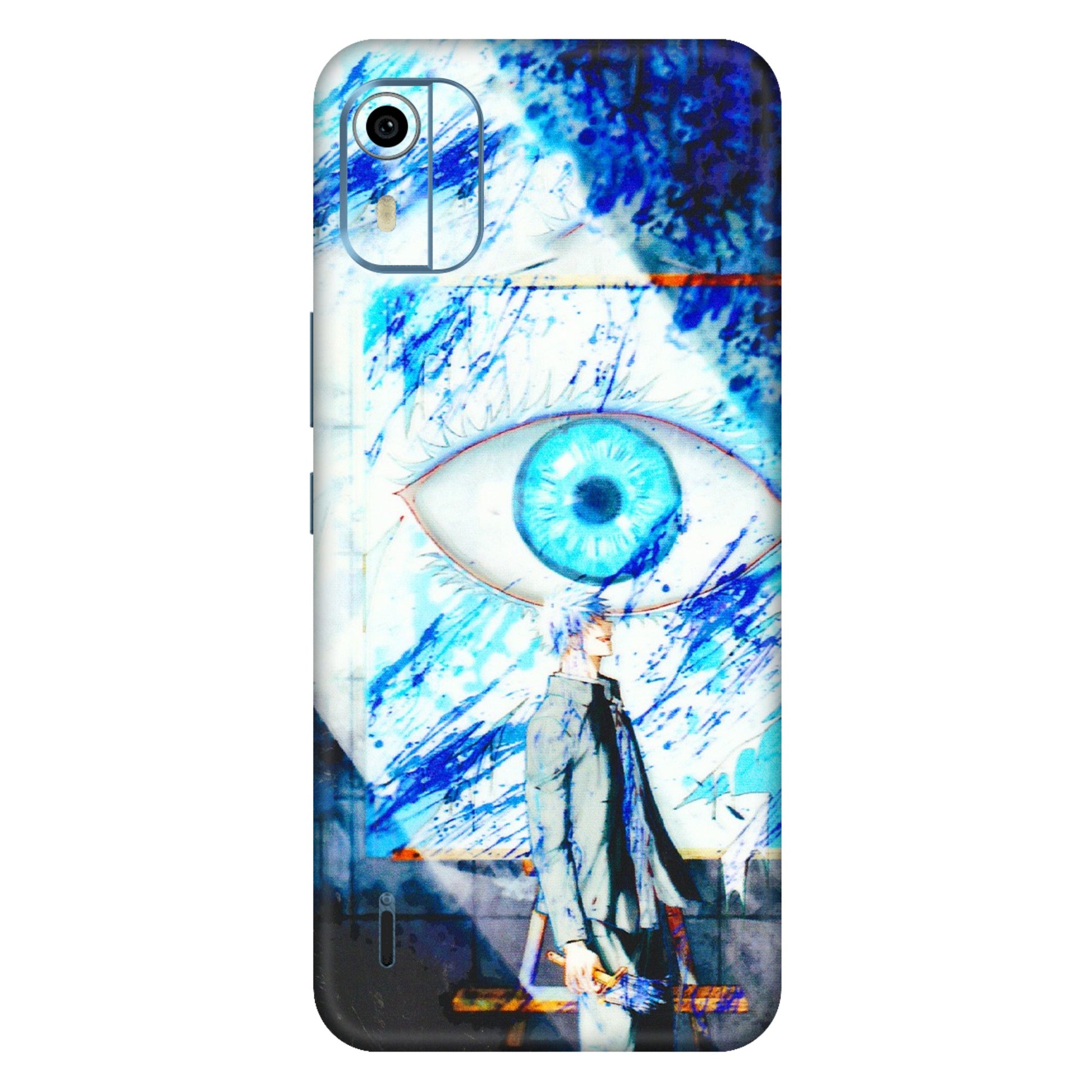 HMD NOKIA Phone Skins (All Models) - Anime Sea Blue Eye - 3D Embossed Finish (L-318) HMD Nokia C12 Pro