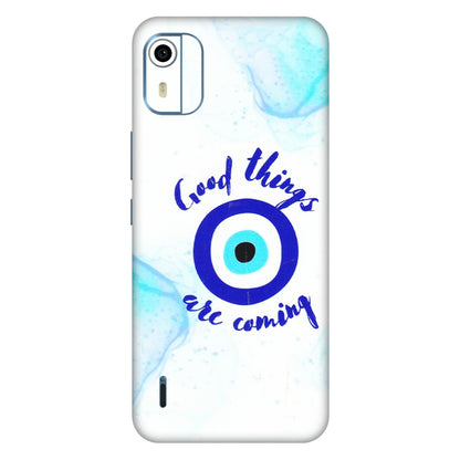 HMD NOKIA Phone Skins (All Models) - Evil Eye Good Things Are Coming - 3D Embossed Finish (L-322) HMD Nokia C12 Pro