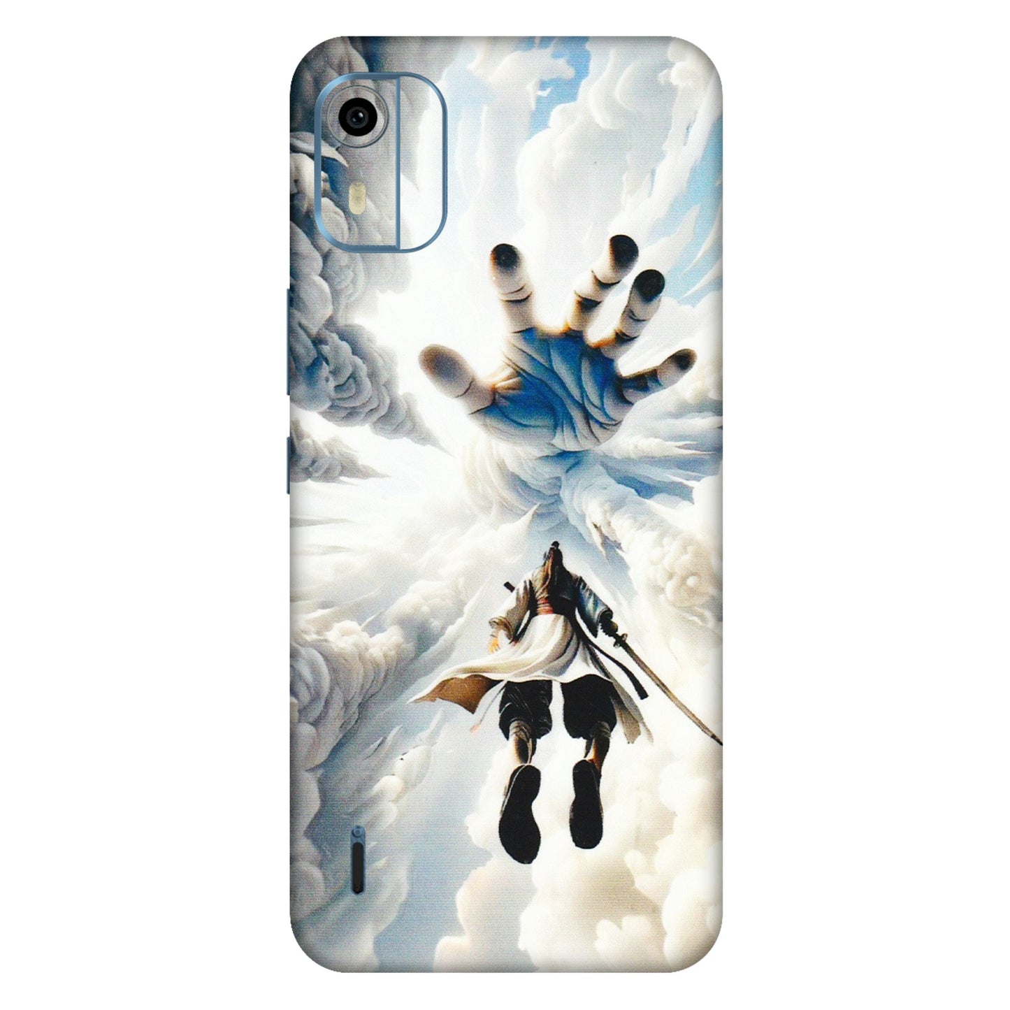 HMD NOKIA Phone Skins (All Models) - Big Hand With Monkey King - 3D Embossed Finish (L-323) HMD Nokia C12 Pro