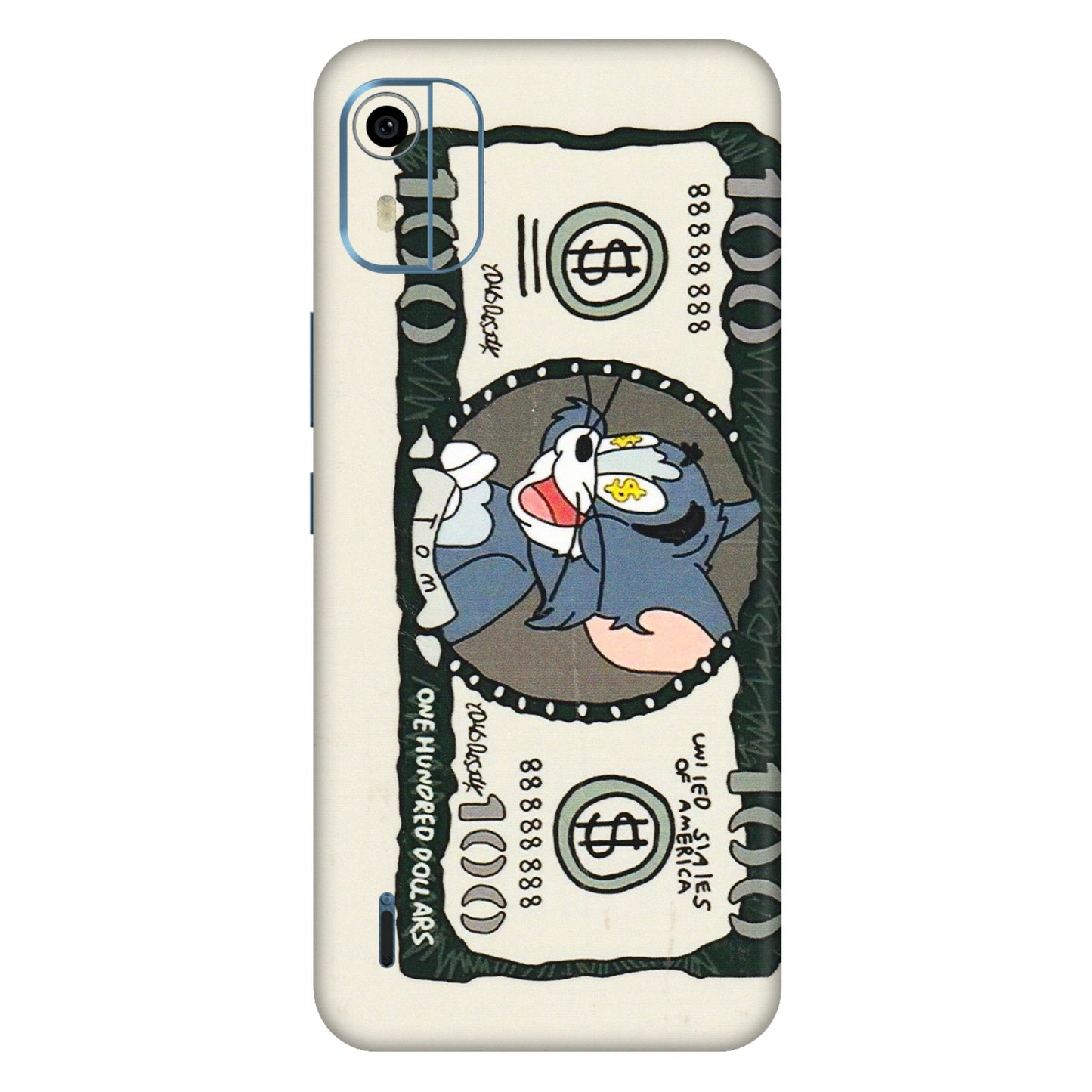 HMD NOKIA Phone Skins (All Models) - Tom Hundred Dollar - 3D Embossed Finish (L-324) HMD Nokia C12 Pro
