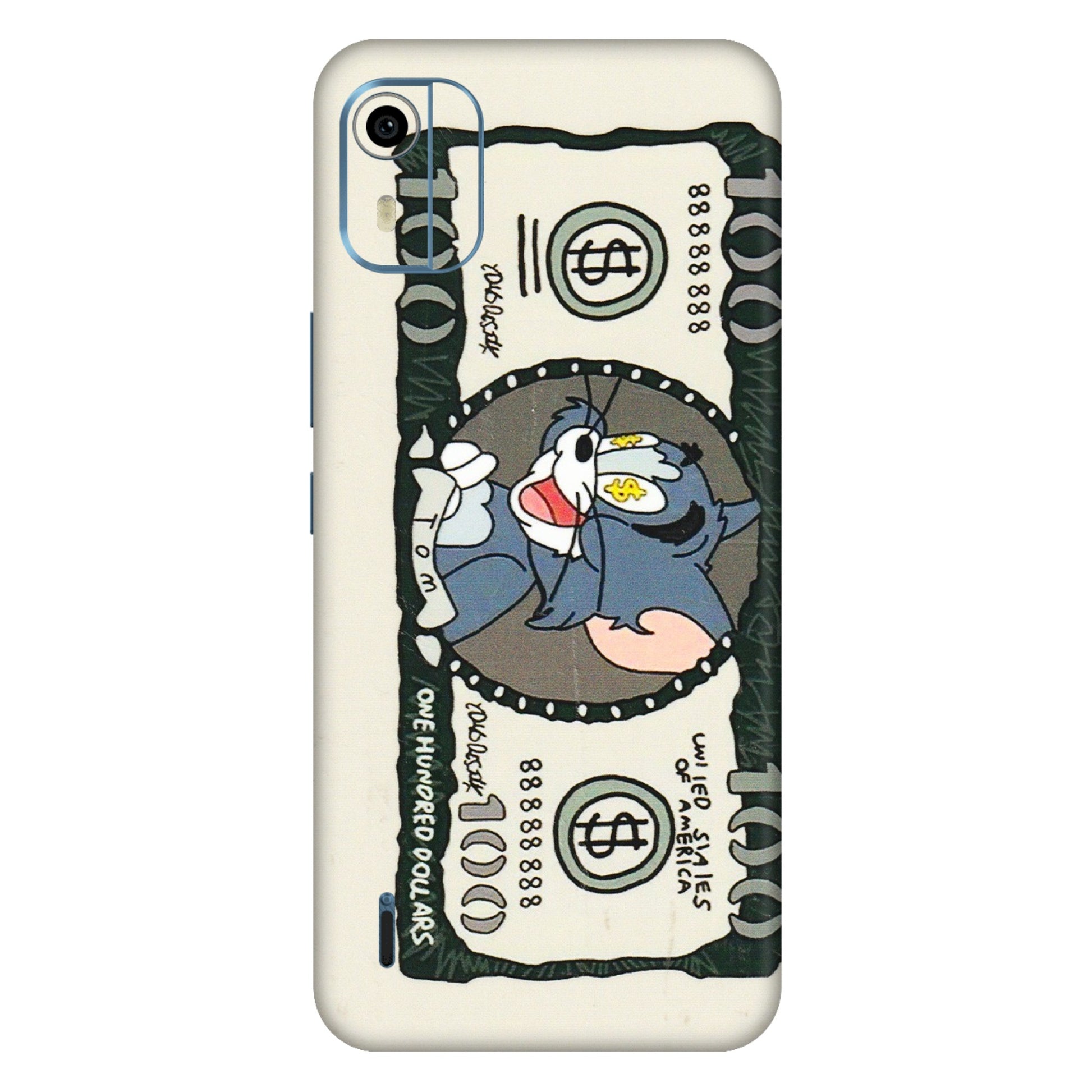 HMD NOKIA Phone Skins (All Models) - Tom Hundred Dollar - 3D Embossed Finish (L-324) HMD Nokia C12 Pro