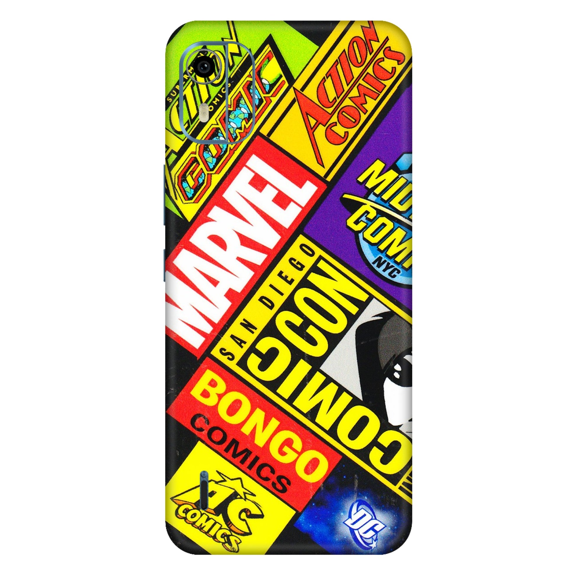 HMD NOKIA Phone Skins (All Models) - Bongo Comic Con - 3D Embossed Finish (L-325) HMD Nokia C12 Pro
