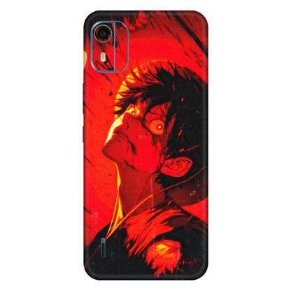 HMD NOKIA Phone Skins (All Models) - D.Luffy Power Up One Piece Anime - 3D Embossed Finish (L-326) HMD Nokia C12 Pro