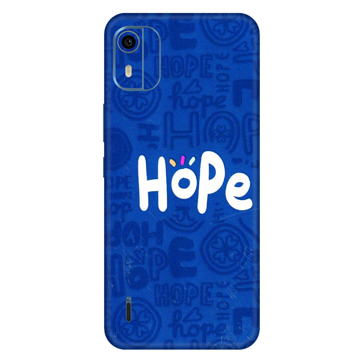 HMD NOKIA Phone Skins (All Models) - Hope Doodles Blue - 3D Embossed Finish (L-43) HMD Nokia C12 Pro