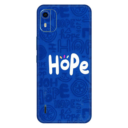 HMD NOKIA Phone Skins (All Models) - Hope Doodles Blue - 3D Embossed Finish (L-43) HMD Nokia C12 Pro