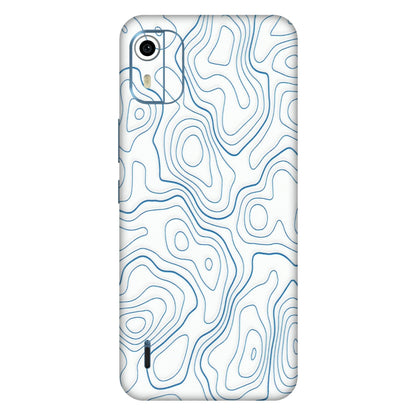 HMD NOKIA Phone Skins (All Models) - Blue And White Swirls - Matte Finish (M-139) HMD Nokia C12 Pro