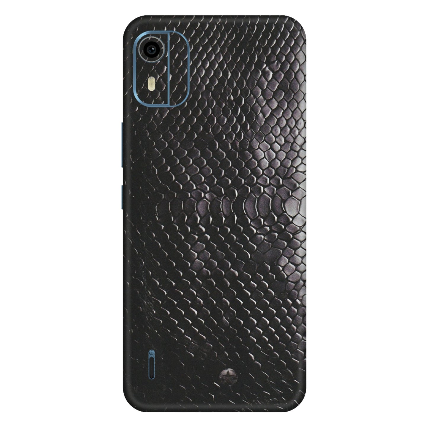 HMD NOKIA Phone Skins (All Models) - Black Snack Leather - Matte Finish (M-147) HMD Nokia C12 Pro
