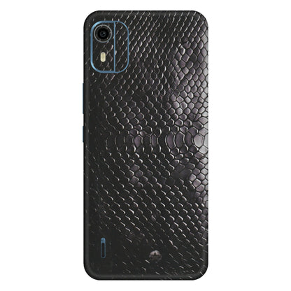 HMD NOKIA Phone Skins (All Models) - Black Snack Leather - Matte Finish (M-147) HMD Nokia C12 Pro