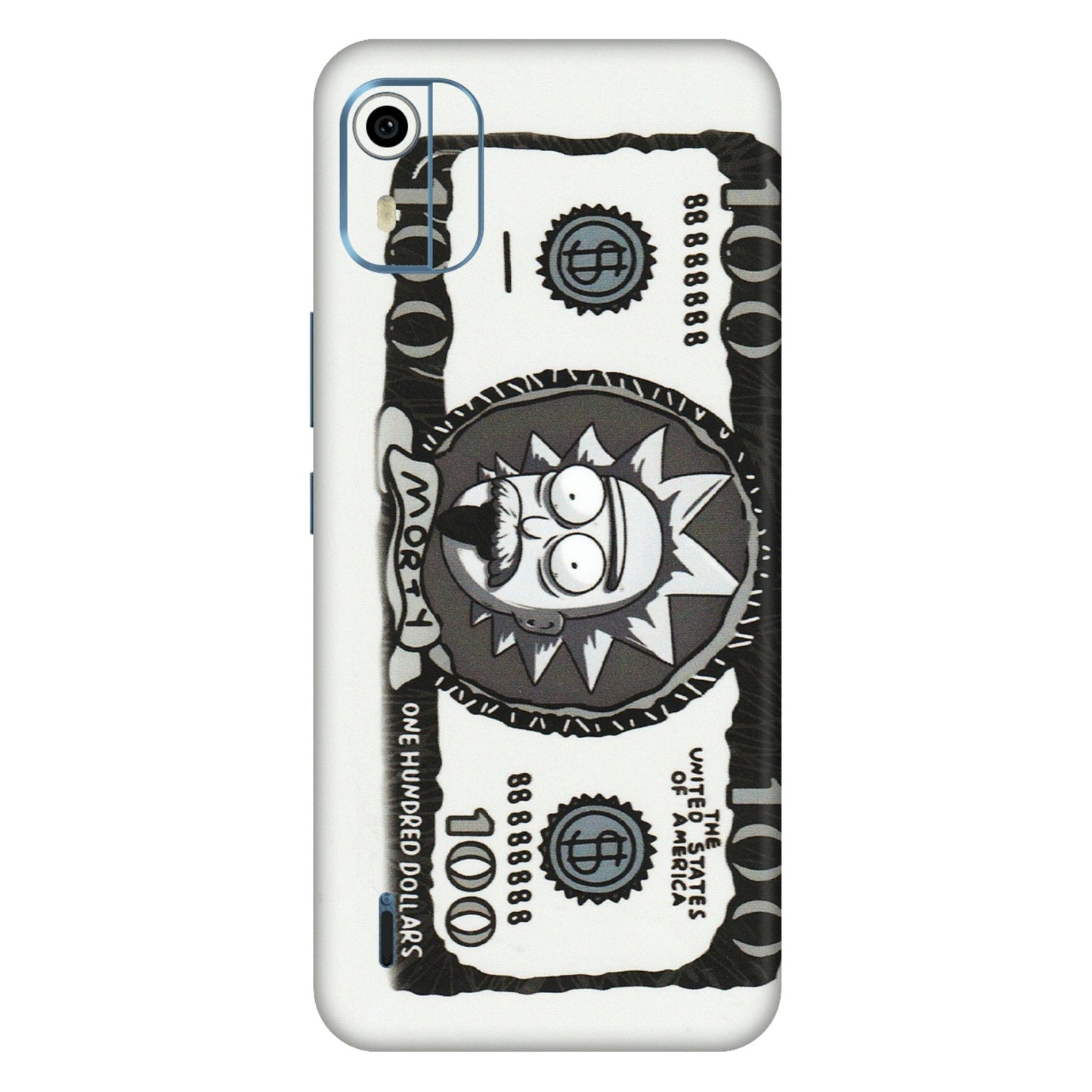 HMD NOKIA Phone Skins (All Models) - Rick And Morty Hundred Dollar Anime - Matte Finish (M-161) HMD Nokia C12 Pro