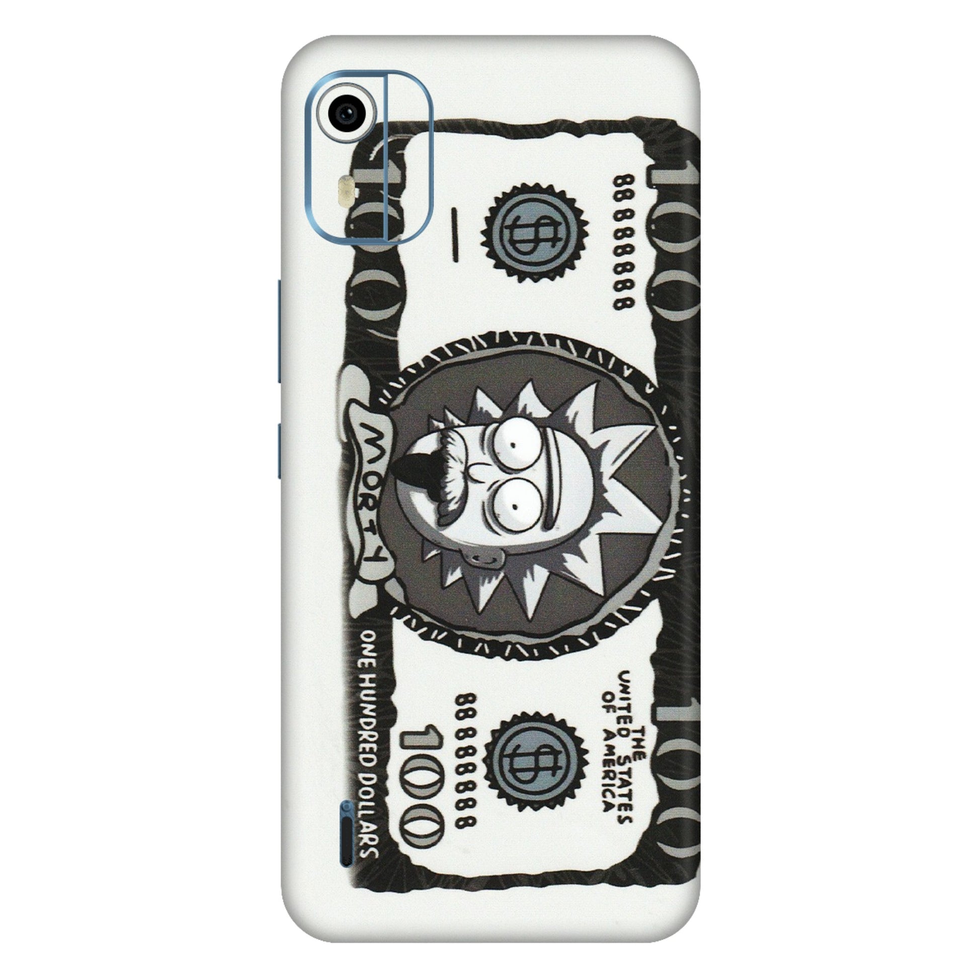 HMD NOKIA Phone Skins (All Models) - Rick And Morty Hundred Dollar Anime - Matte Finish (M-161) HMD Nokia C12 Pro
