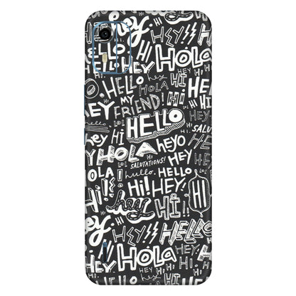 HMD NOKIA Phone Skins (All Models) - Hi Hello Doodles - Matte Finish (M-25) HMD Nokia C12 Pro