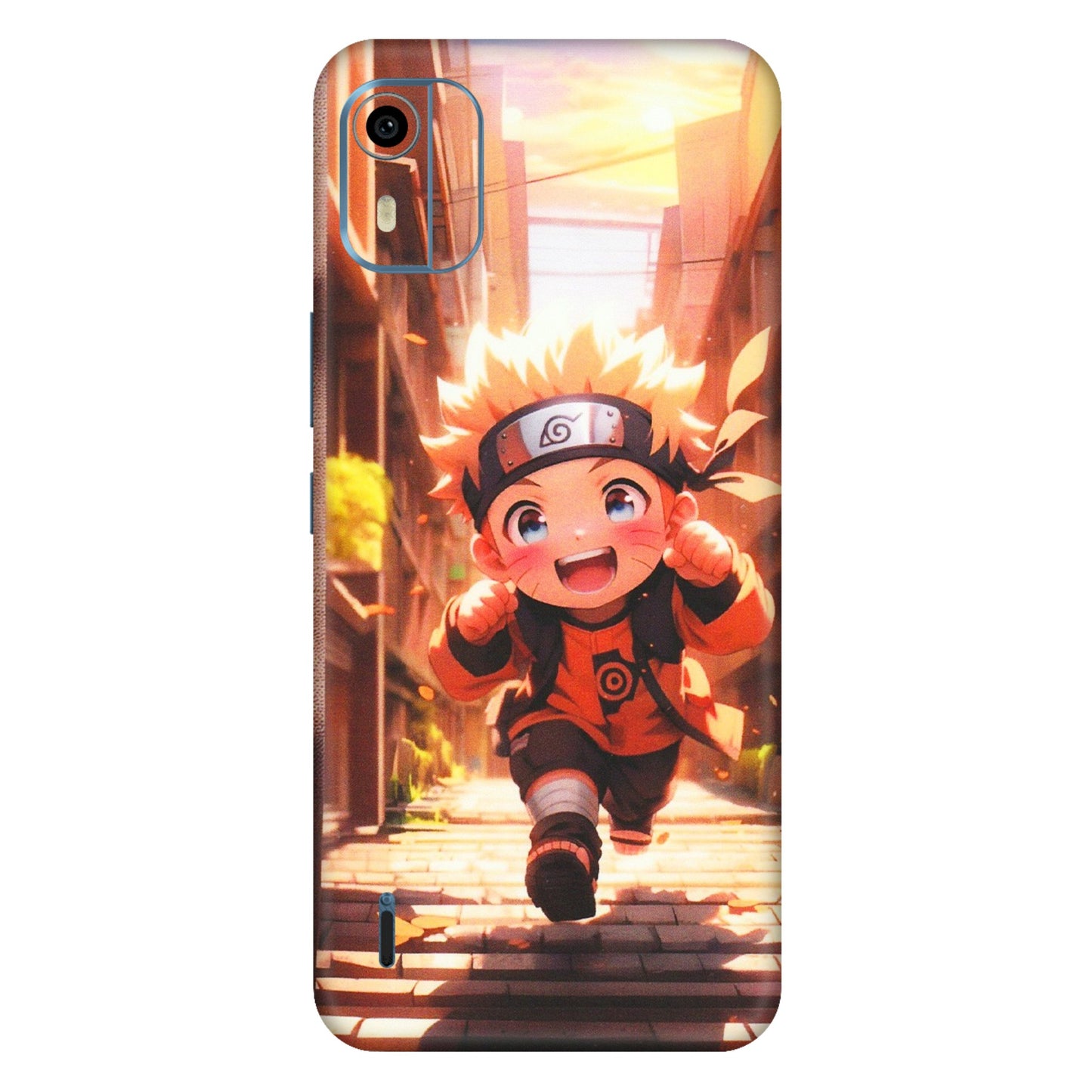 HMD NOKIA Phone Skins (All Models) - Naruto Cute Toon Running - Matte Finish (M-04) HMD Nokia C12 Pro