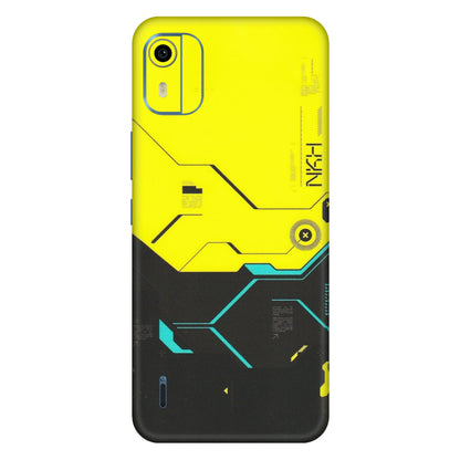 HMD NOKIA Phone Skins (All Models) - Black Yellow Technica - Matte Finish (M-53) HMD Nokia C12 Pro