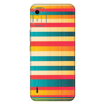 HMD NOKIA Phone Skins (All Models) - Colourful Stripes Soothing Effect - Matte Finish (M-86) HMD Nokia C12 Pro