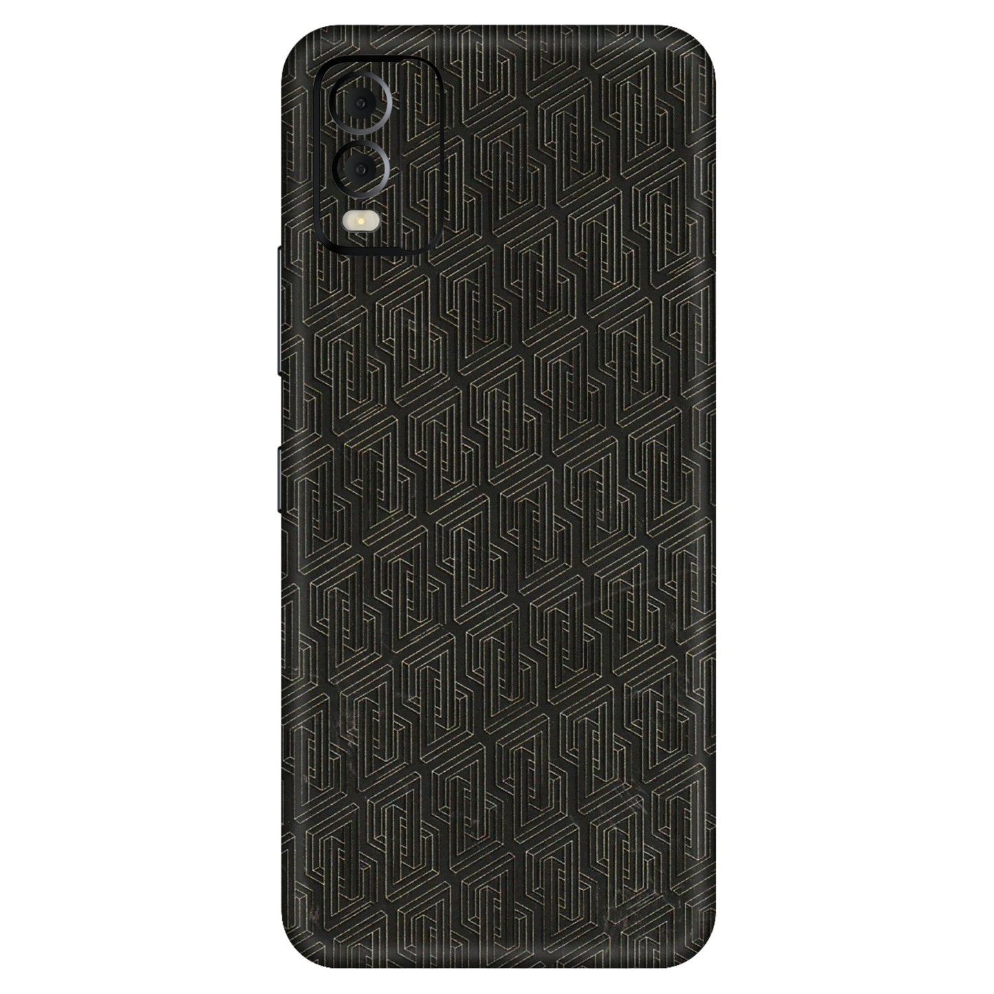 HMD NOKIA Phone Skins (All Models) - Black Abstract Pattern - 3D Embossed Finish (L-117) HMD Nokia C22