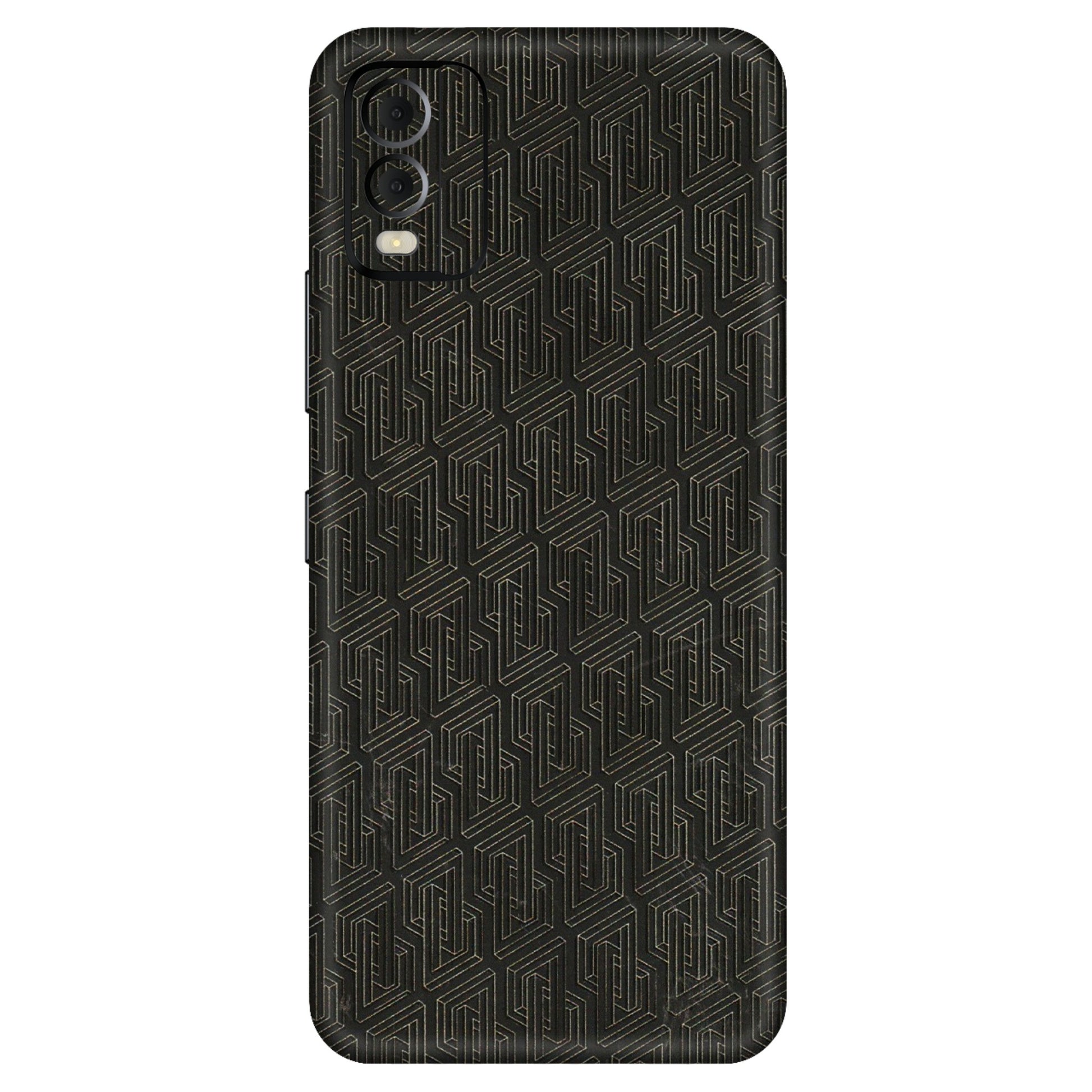HMD NOKIA Phone Skins (All Models) - Black Abstract Pattern - 3D Embossed Finish (L-117) HMD Nokia C22