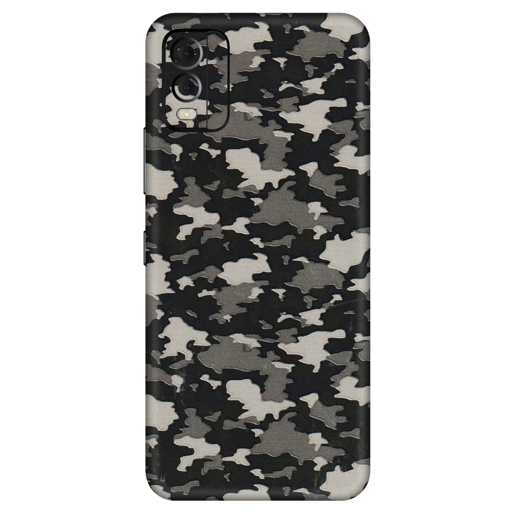 HMD NOKIA Phone Skins (All Models) - Black/Grey Camoflaunge - 3D Embossed Finish (L-142) HMD Nokia C22