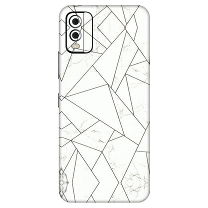 HMD NOKIA Phone Skins (All Models) - Luxury White Marble Effect - 3D Embossed Finish (L-168) HMD Nokia C22