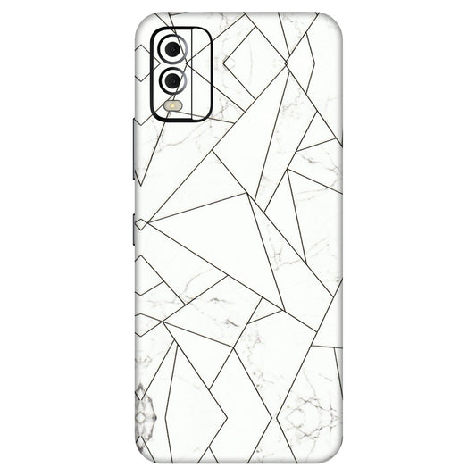 HMD NOKIA Phone Skins (All Models) - Luxury White Marble Effect - 3D Embossed Finish (L-168) HMD Nokia C22