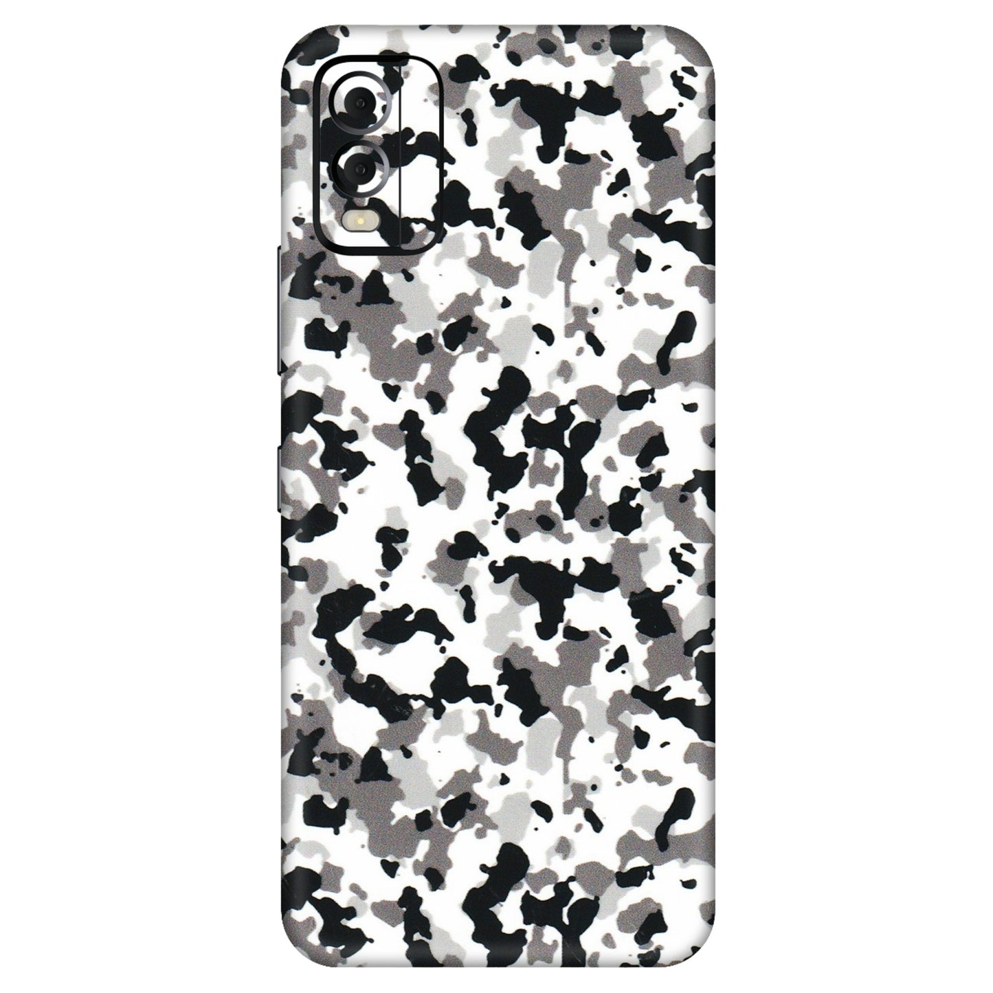 HMD NOKIA Phone Skins (All Models) - White Black Camouflage - 3D Embossed Finish (L-18) HMD Nokia C22