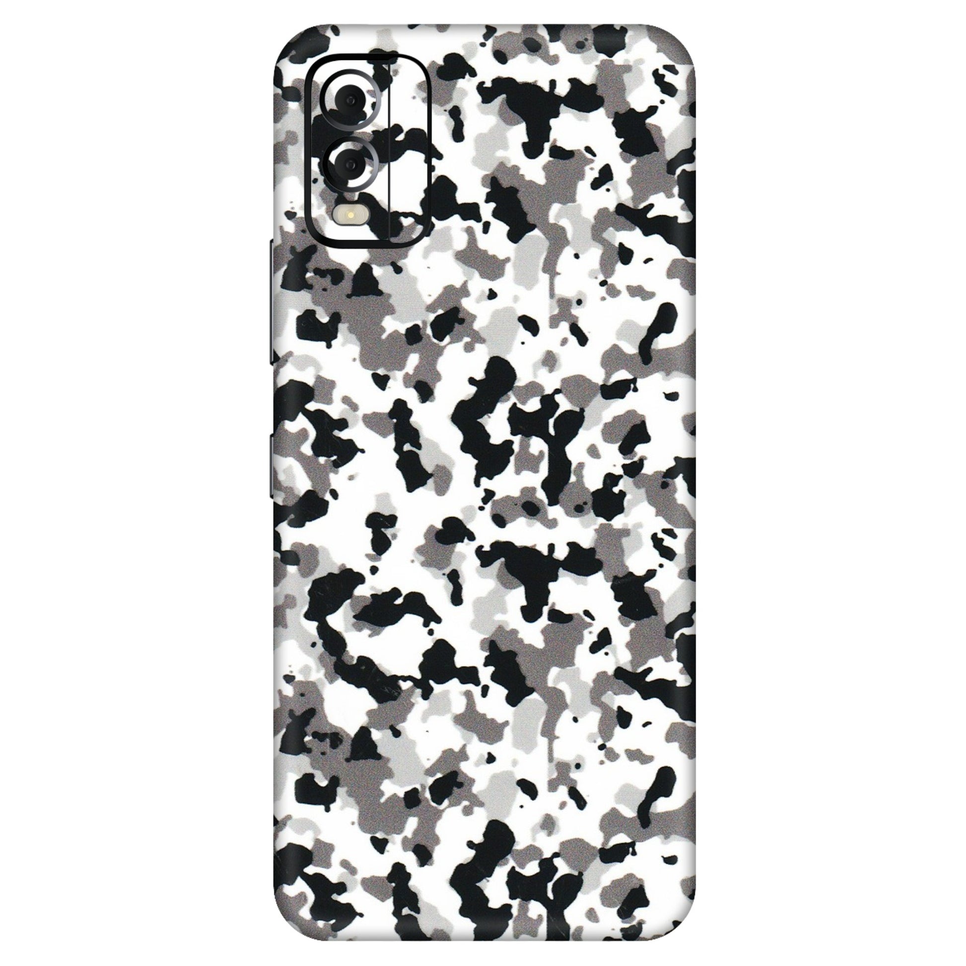 HMD NOKIA Phone Skins (All Models) - White Black Camouflage - 3D Embossed Finish (L-18) HMD Nokia C22