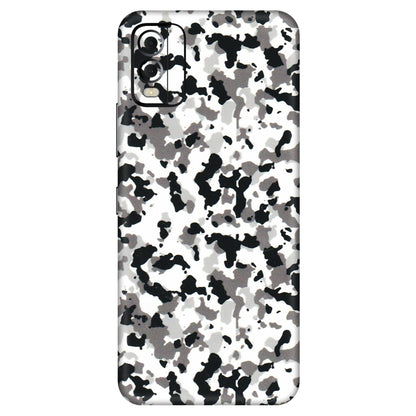 HMD NOKIA Phone Skins (All Models) - White Black Camouflage - 3D Embossed Finish (L-18) HMD Nokia C22
