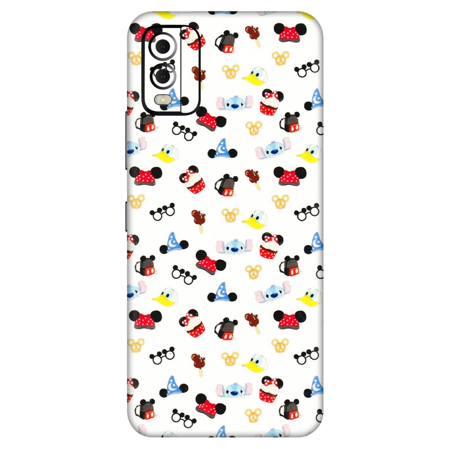 HMD NOKIA Phone Skins (All Models) - Minnie Mouse & Donald Doodles s - 3D Embossed Finish (L-194) HMD Nokia C22