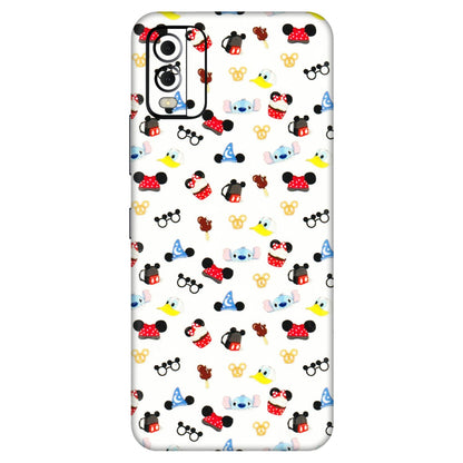 HMD NOKIA Phone Skins (All Models) - Minnie Mouse & Donald Doodles s - 3D Embossed Finish (L-194) HMD Nokia C22