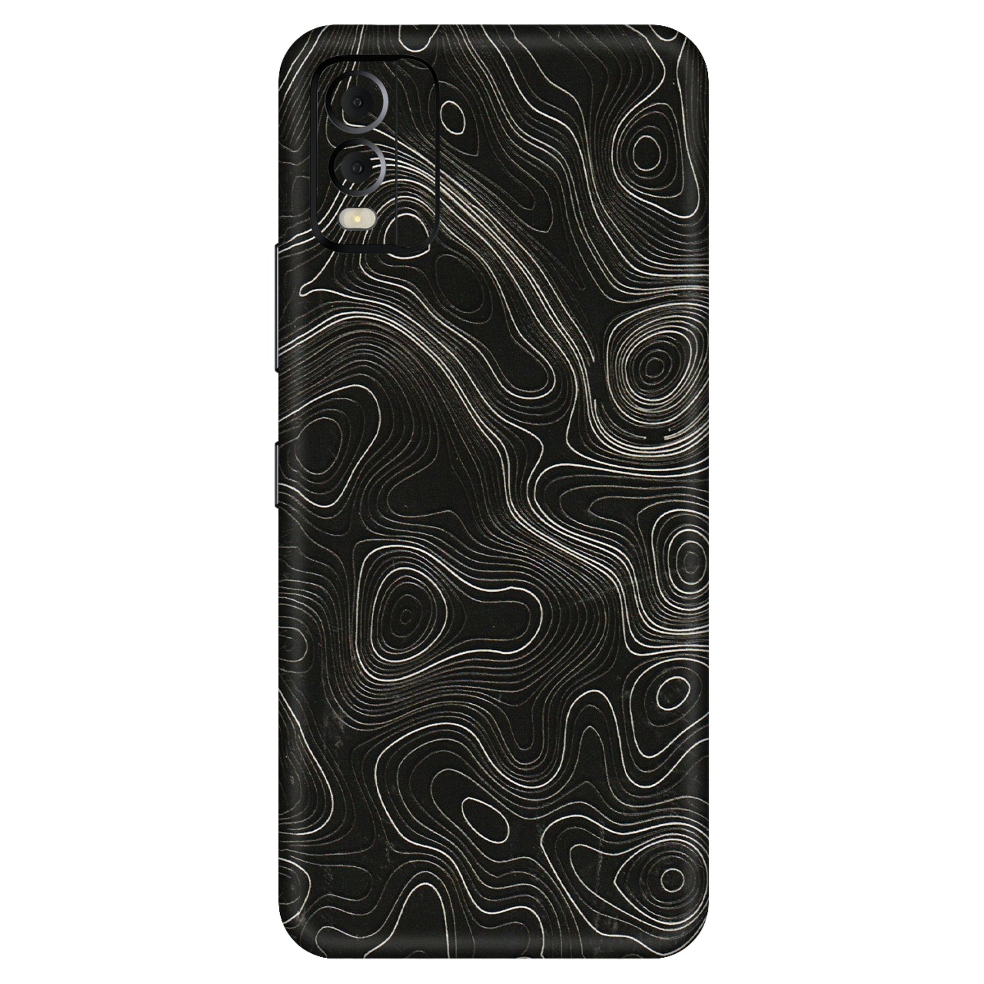 HMD NOKIA Phone Skins (All Models) - Black Swirl - 3D Embossed Finish (L-196) HMD Nokia C22