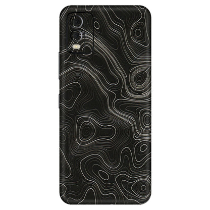 HMD NOKIA Phone Skins (All Models) - Black Swirl - 3D Embossed Finish (L-196) HMD Nokia C22