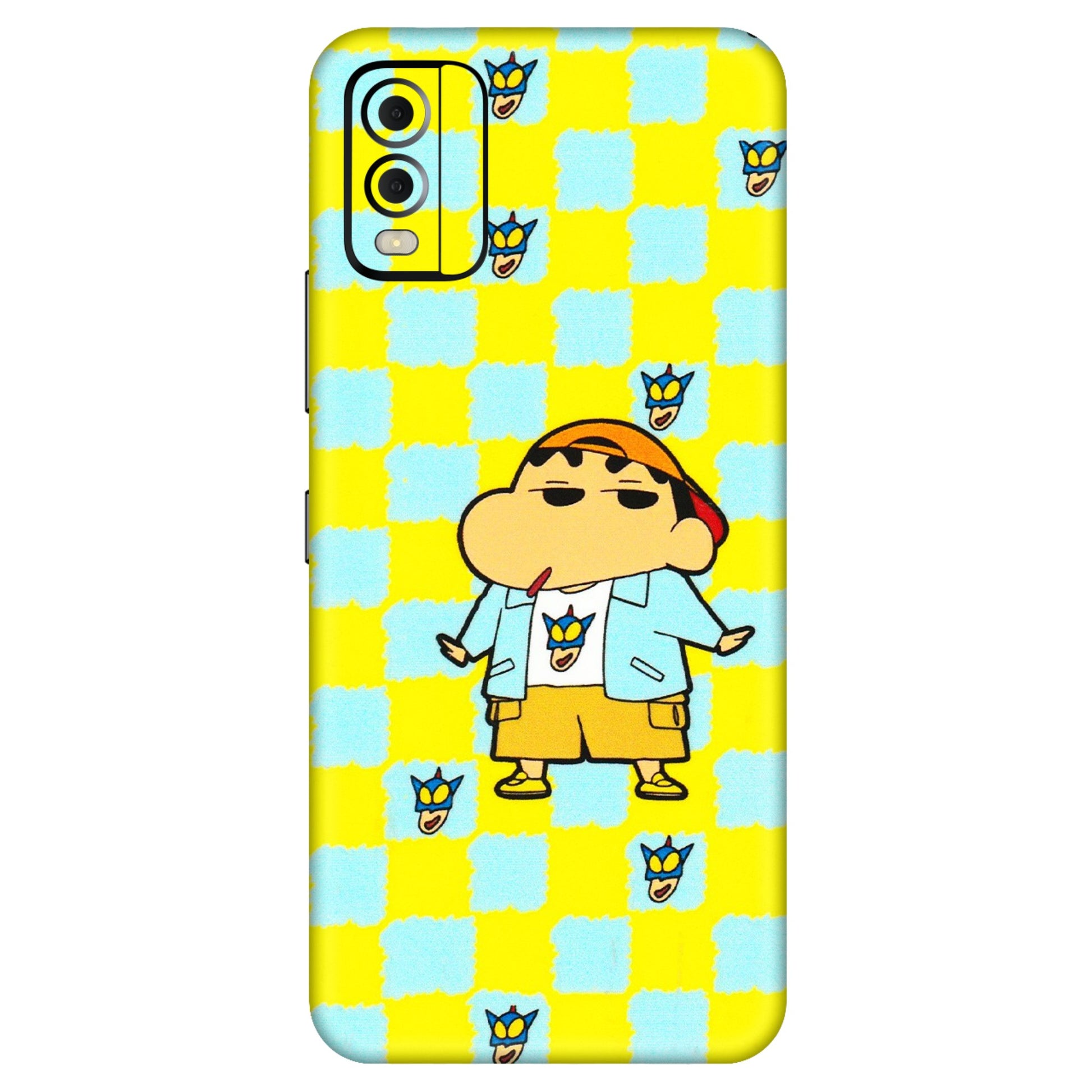 HMD NOKIA Phone Skins (All Models) - Yellow Blue Shinchan Cute - 3D Embossed Finish (L-221) HMD Nokia C22