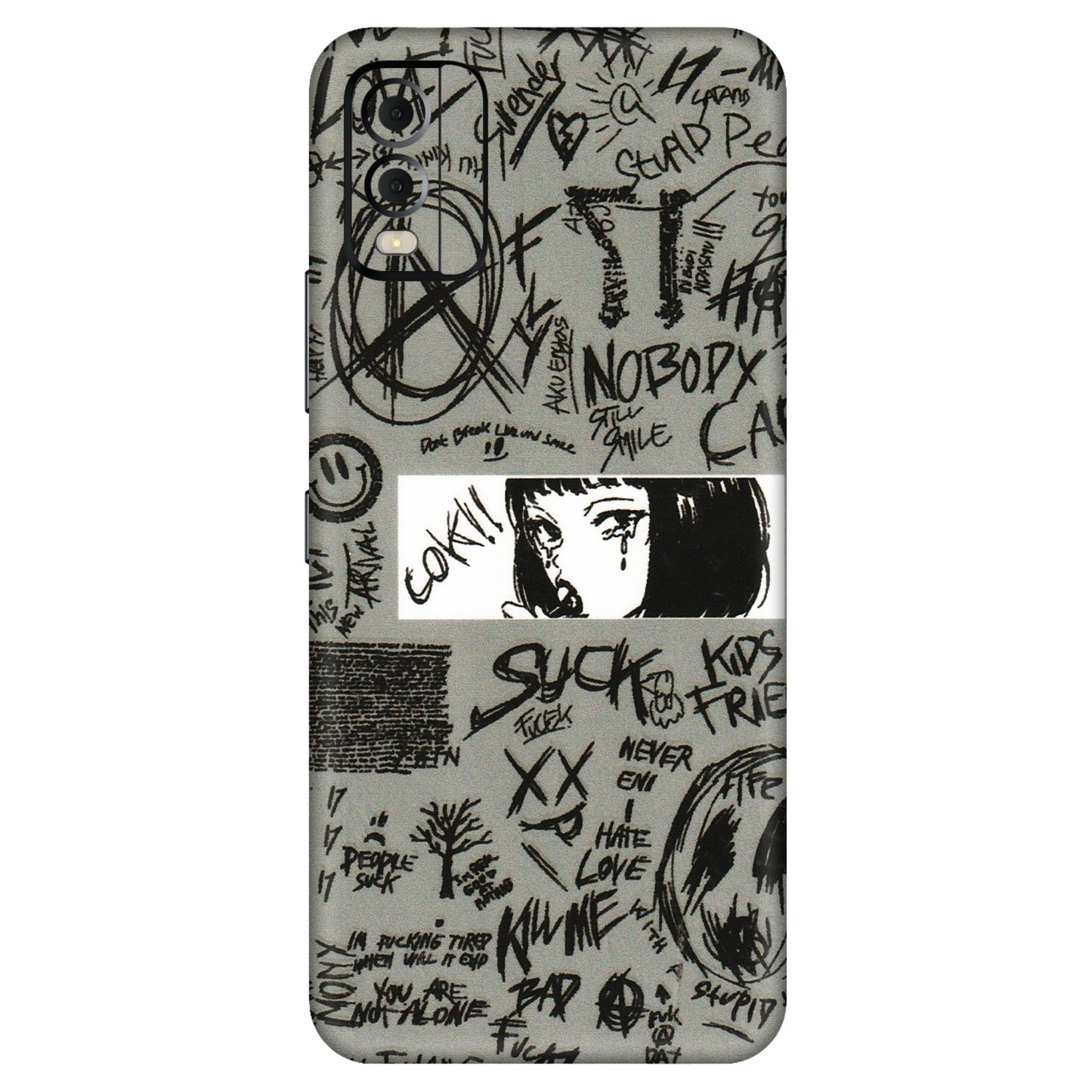 HMD NOKIA Phone Skins (All Models) - Never Have Love Anime - 3D Embossed Finish (L-260) HMD Nokia C22