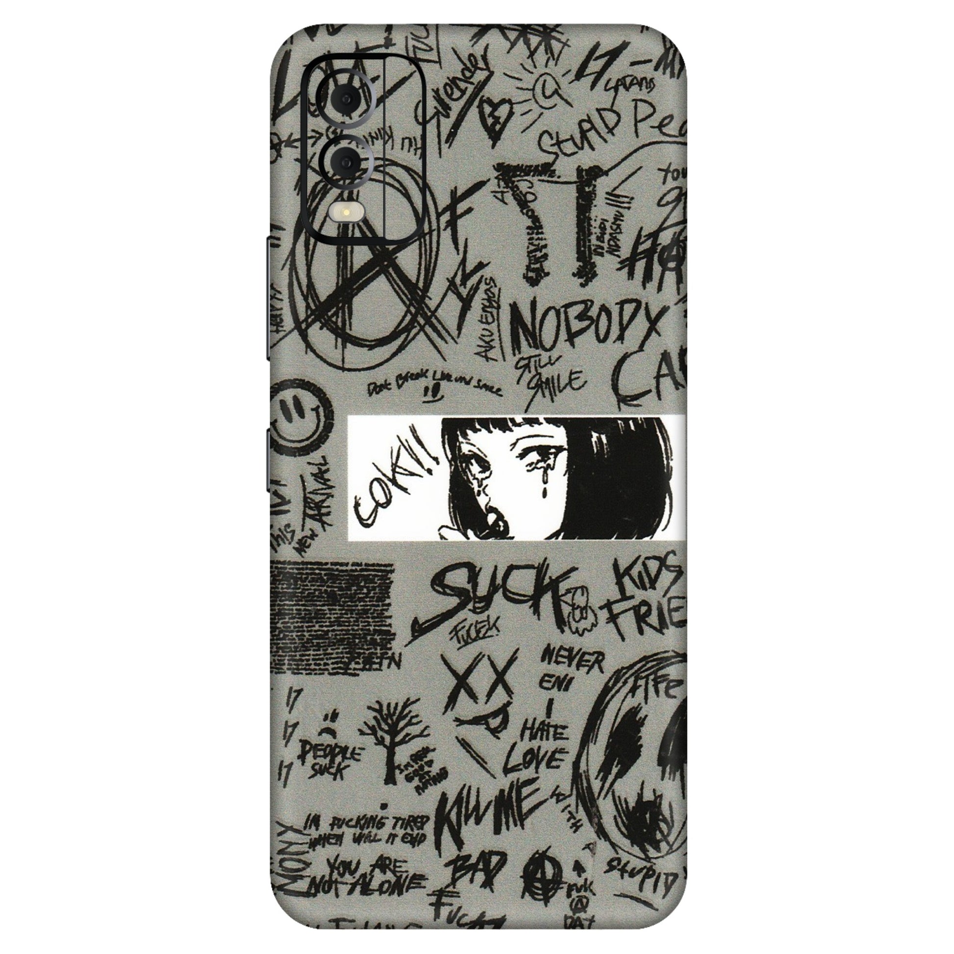 HMD NOKIA Phone Skins (All Models) - Never Have Love Anime - 3D Embossed Finish (L-260) HMD Nokia C22