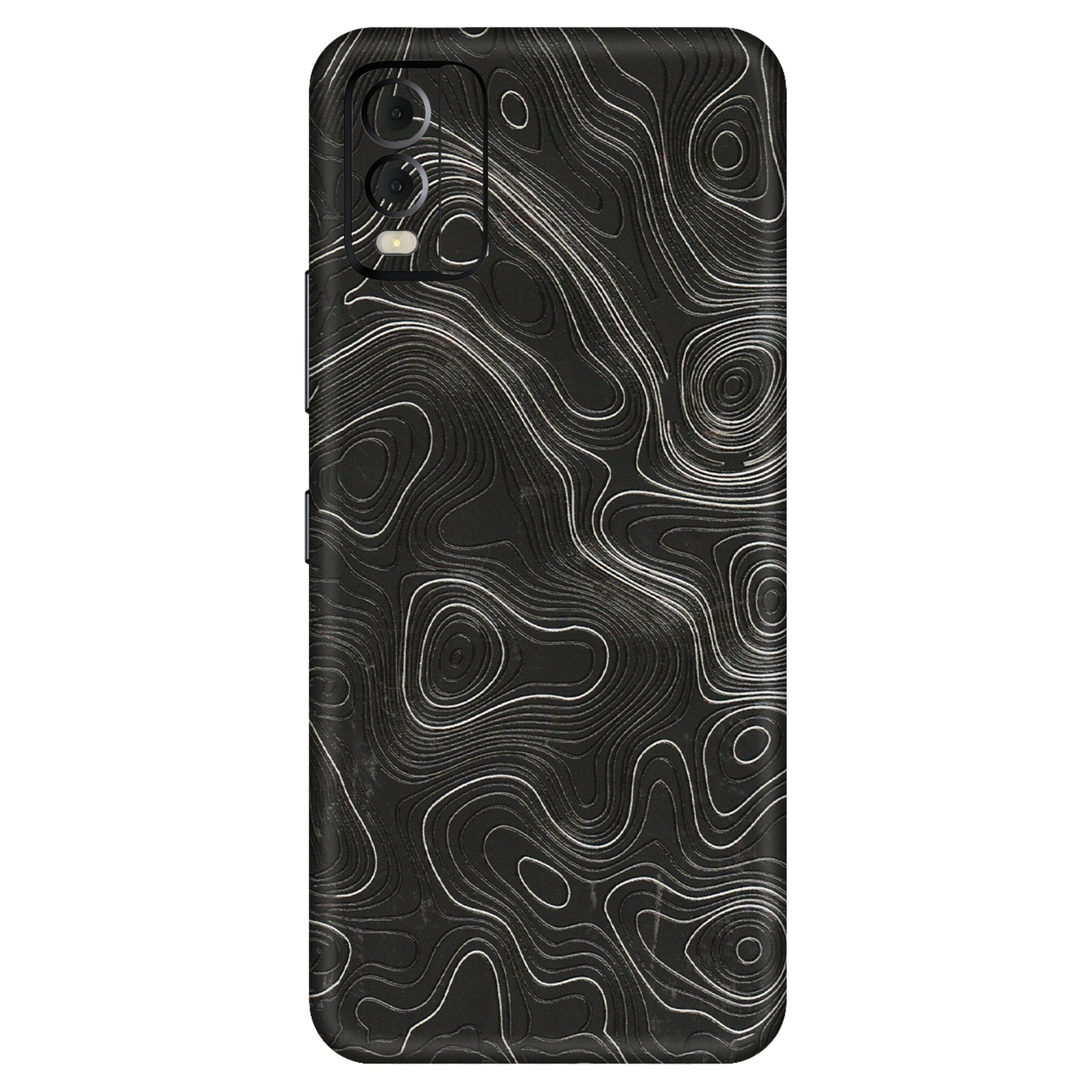 HMD NOKIA Phone Skins (All Models) - Abstract White Line Map - 3D Embossed Finish (L-269) HMD Nokia C22