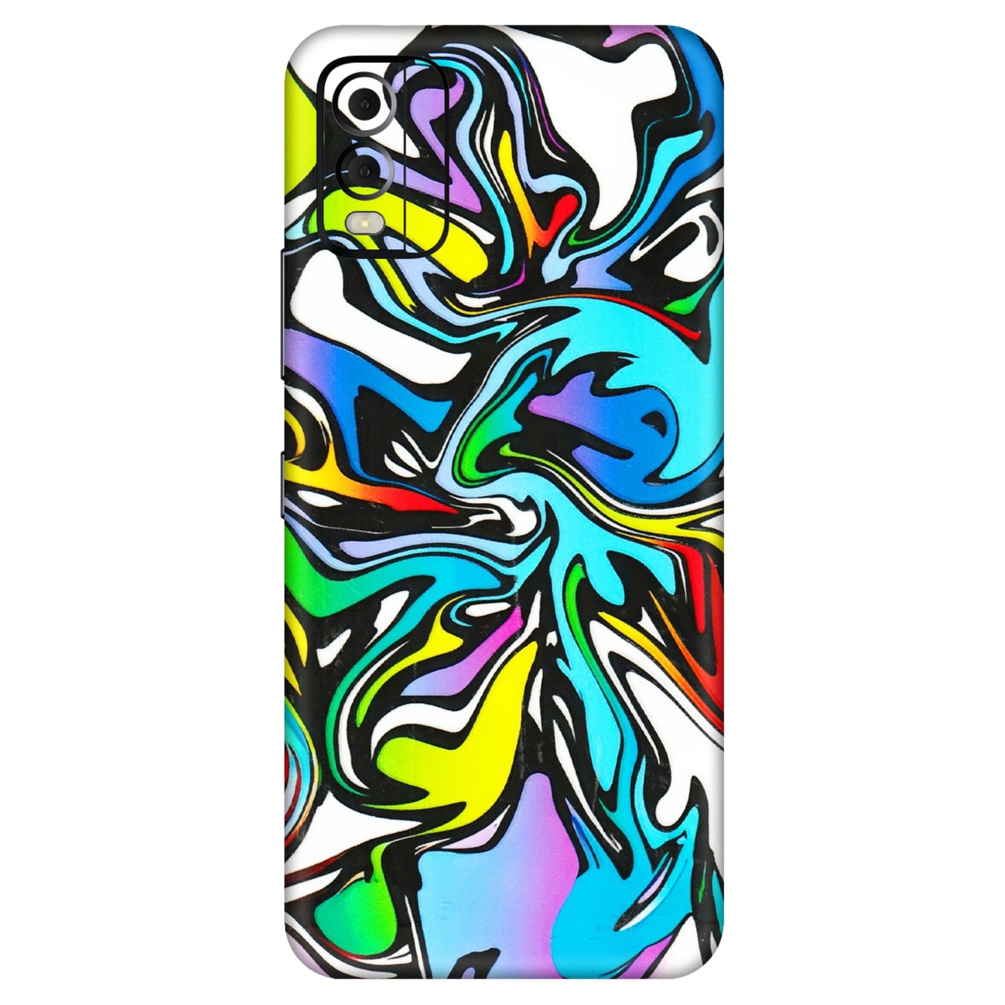HMD NOKIA Phone Skins (All Models) - Abstract Colour Paints - 3D Embossed Finish (L-271) HMD Nokia C22