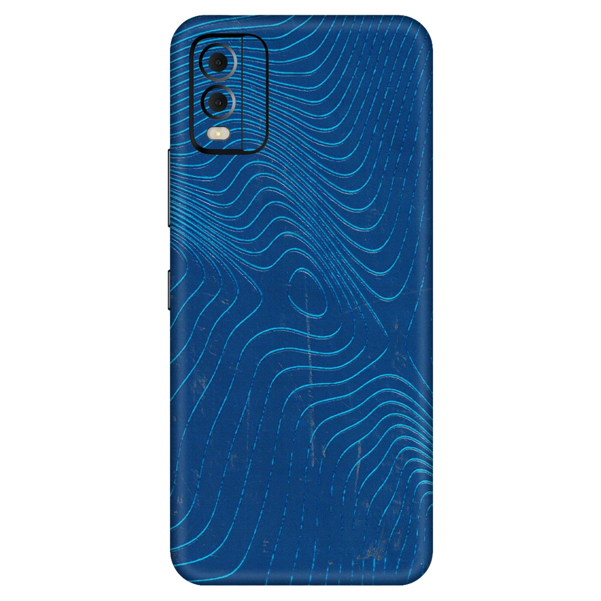HMD NOKIA Phone Skins (All Models) - Abstract Blue Line Map - 3D Embossed Finish (L-272) HMD Nokia C22