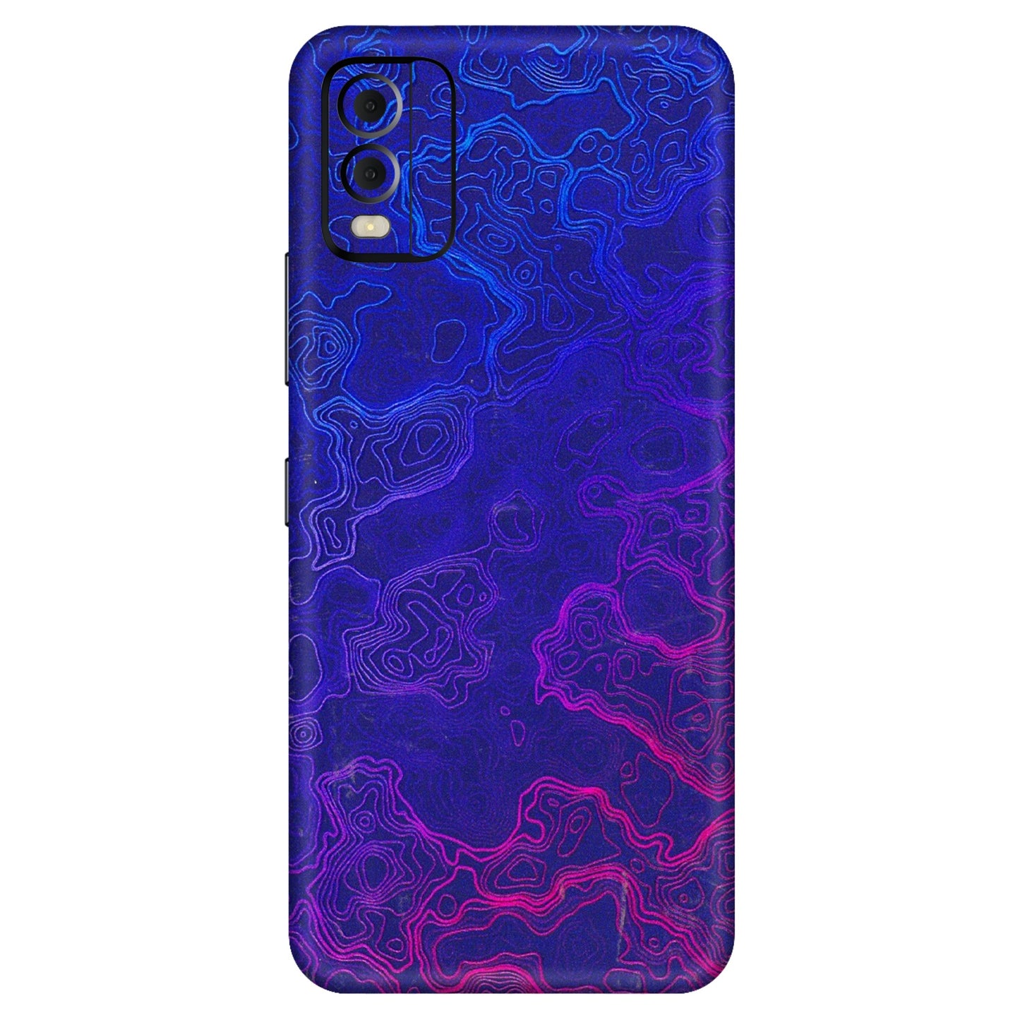 HMD NOKIA Phone Skins (All Models) - Purple Ripples Swirl - 3D Embossed Finish (L-314) HMD Nokia C22