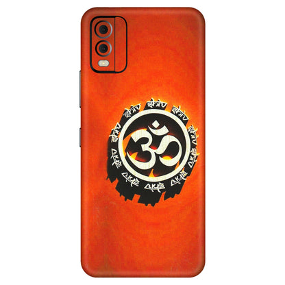 HMD NOKIA Phone Skins (All Models) - Aum Shiv Orange - 3D Embossed Finish (L-32) HMD Nokia C22