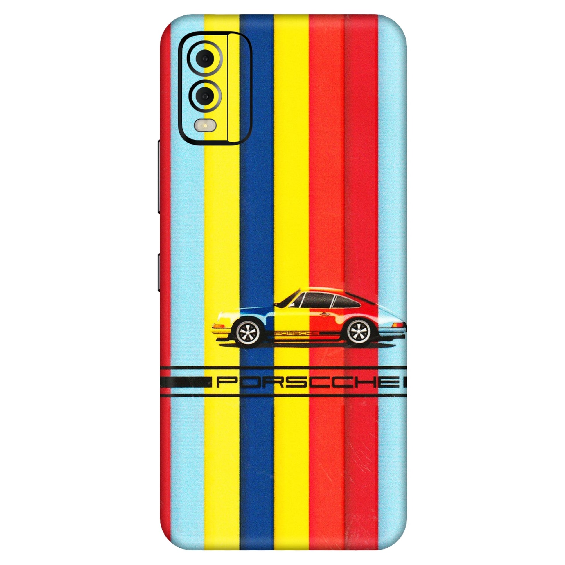 HMD NOKIA Phone Skins (All Models) - Multicolour Porche - 3D Embossed Finish (L-39) HMD Nokia C22