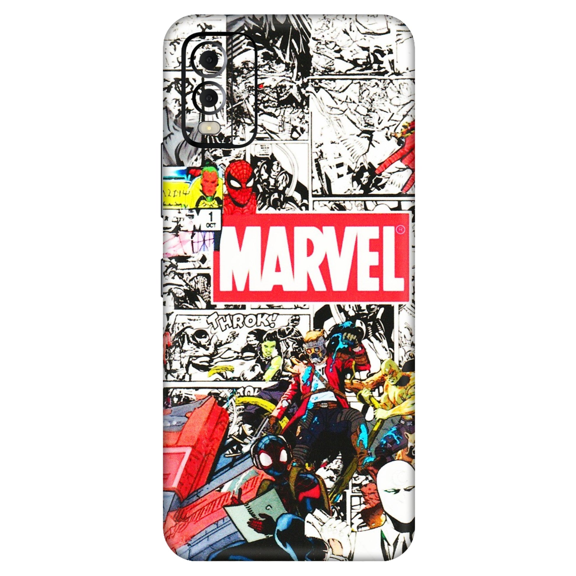 HMD NOKIA Phone Skins (All Models) - Marvel Colorful Comic - 3D Embossed Finish (L-64) HMD Nokia C22