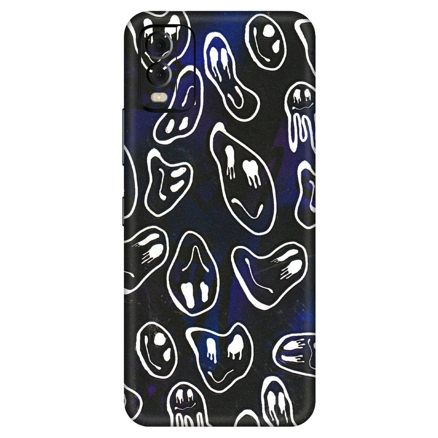 HMD NOKIA Phone Skins (All Models) - Distorted Smileys - 3D Embossed Finish (L-92) HMD Nokia C22