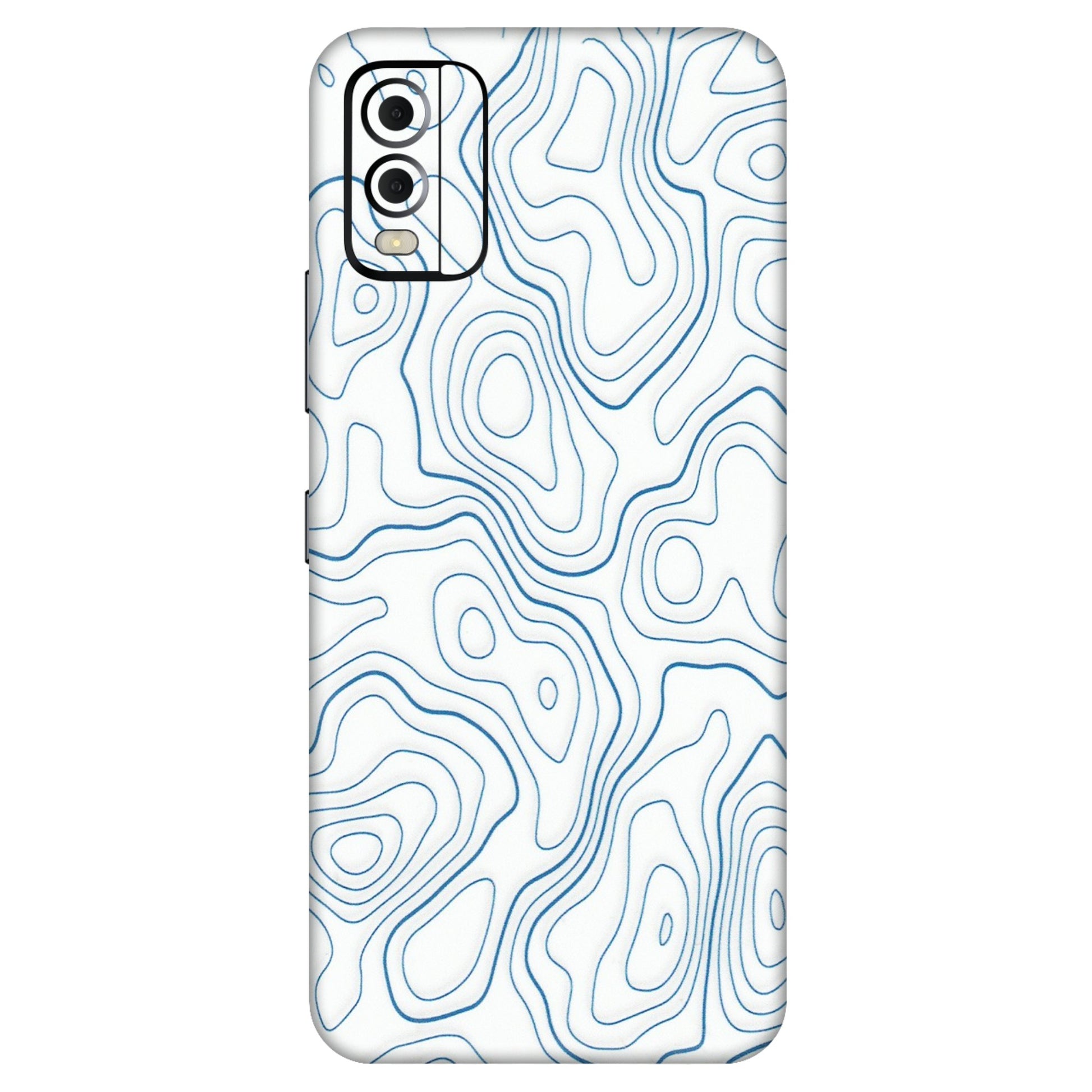 HMD NOKIA Phone Skins (All Models) - Blue And White Swirls - Matte Finish (M-139) HMD Nokia C22
